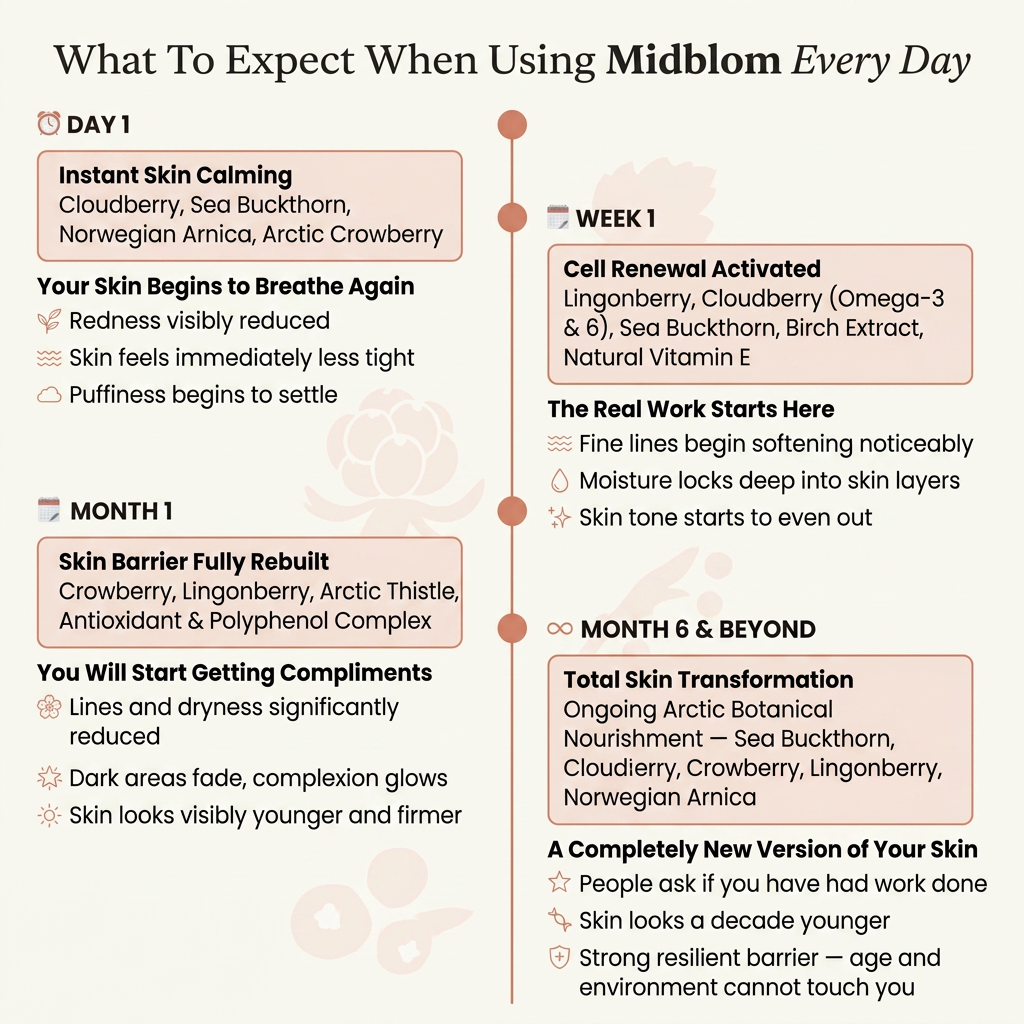 MIDBLOM Anti-Age Ritual: Complete 4-Jar Botanical System for Women 40+