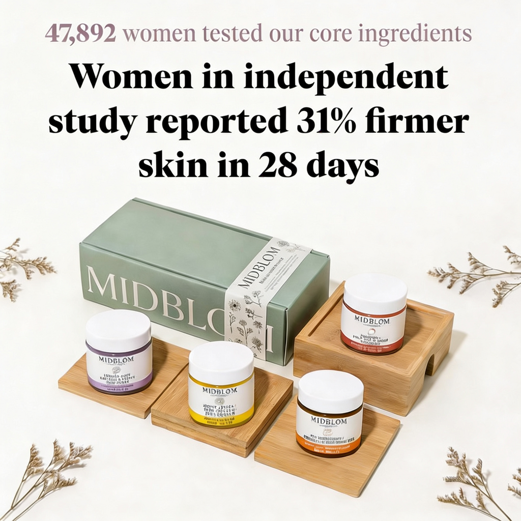MIDBLOM Anti-Age Ritual: Complete 4-Jar Botanical System for Women 40+